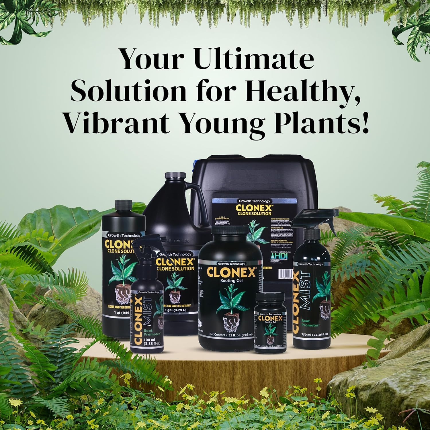 Clonex Rooting Gel – High-Performance Rooting Compound for Plant Cuttings, Conta