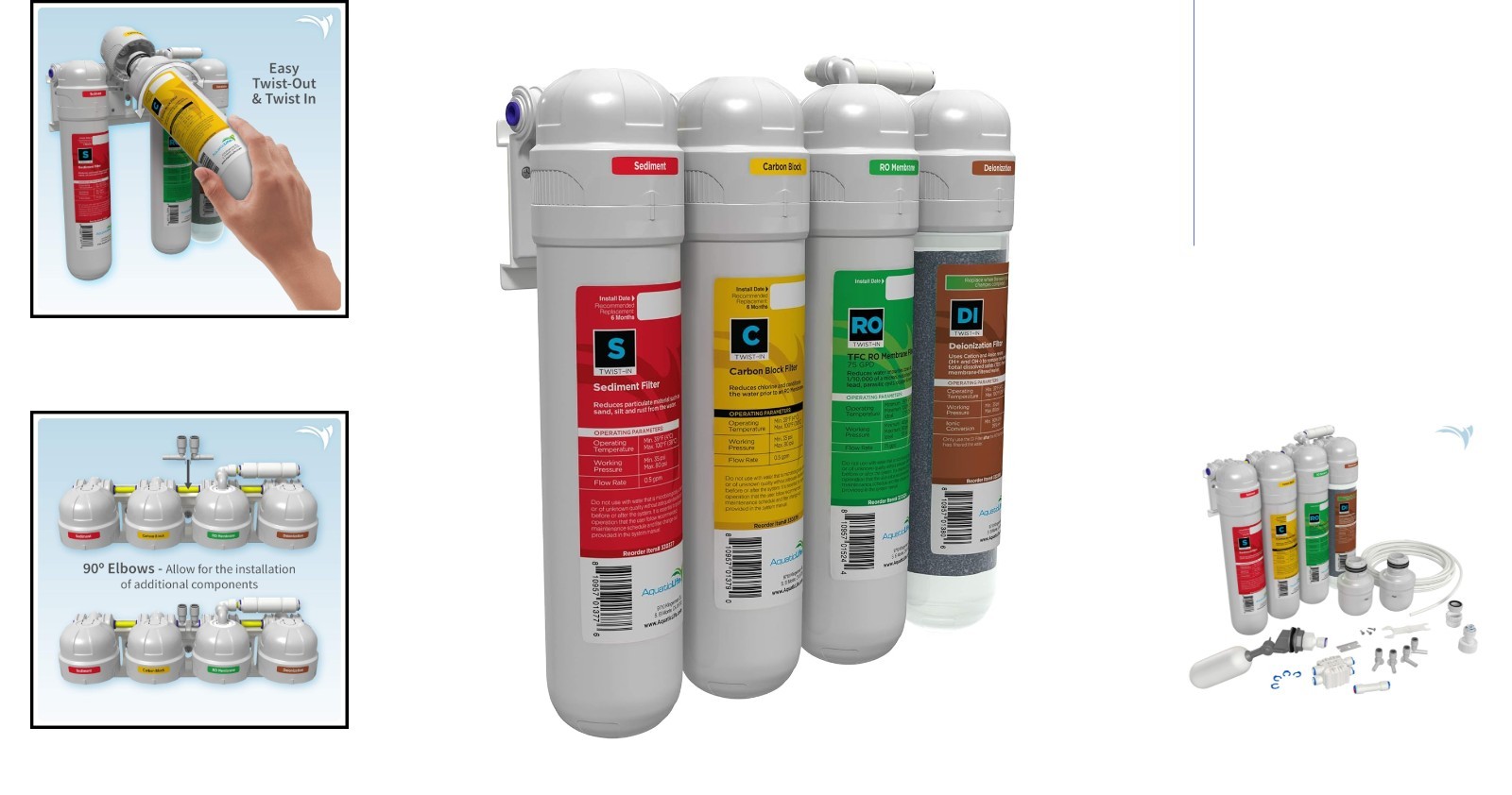 Effortless 75 GPD RO/DI Water Filter System – Reduces TDS and Enhances Quality