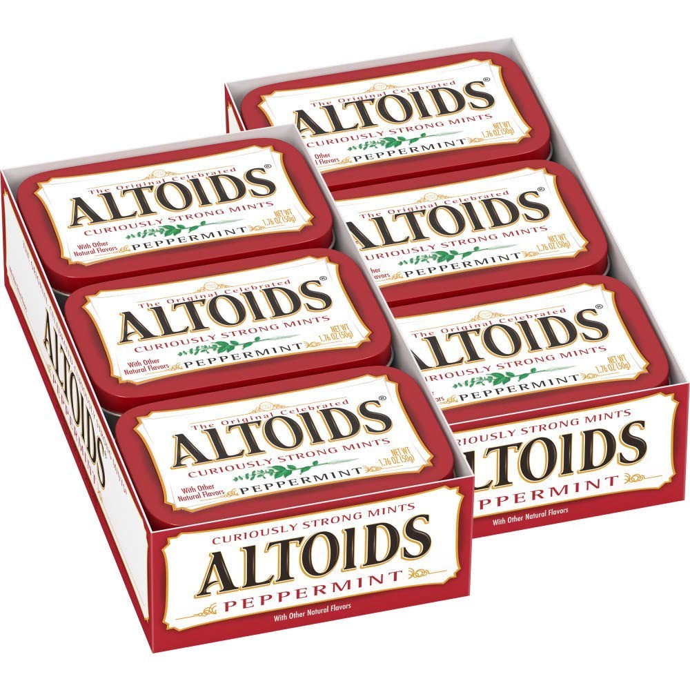 ALTOIDS Classic Peppermint Breath Mints, 1.76-Ounce Tin (Pack of 12)