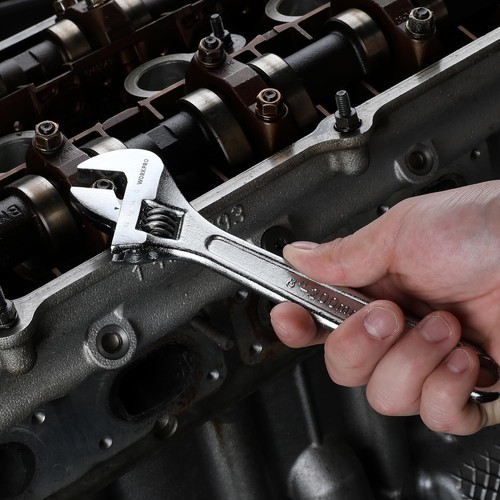 WORKPRO 4-piece Adjustable Wrench Set, Forged, Heat Treated, Chrome-plated USA