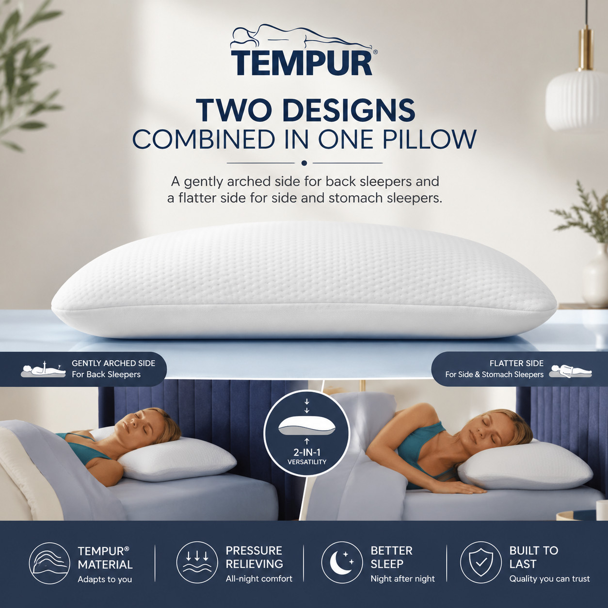 TEMPUR-Symphony™ Pillow White