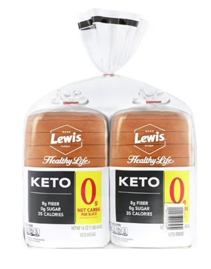 2lb Lewis Bake Shop Keto Loaf Bread Healthy Life 35 Calories Zero Carbs 2 Loaves