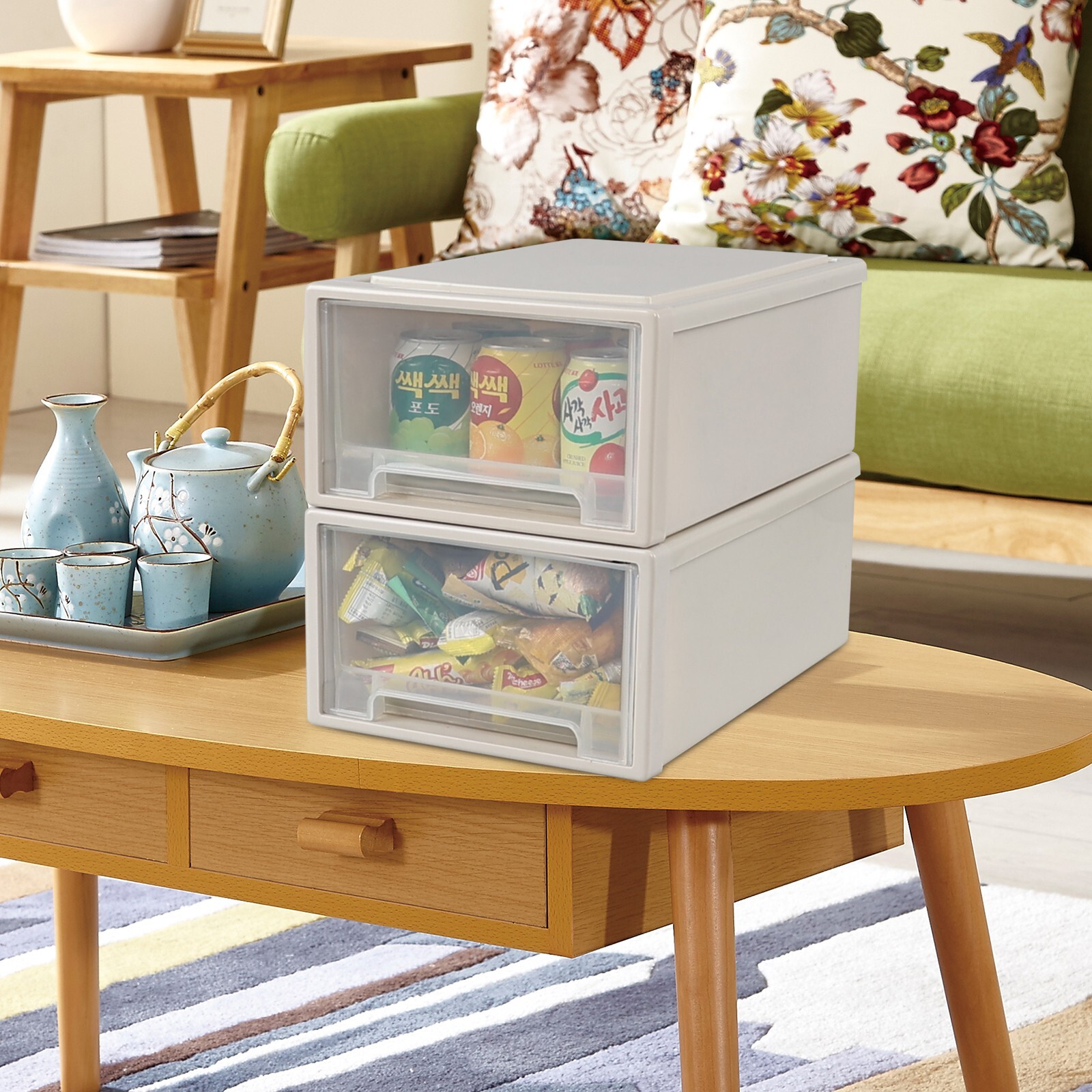 Cand 12 Quart Stackable Plastic Drawers, Plastic Compact Stacking Storage Unit