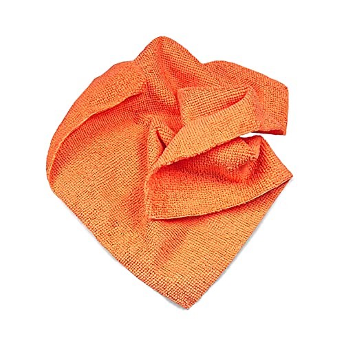 200GSM Microfiber Cleaning and Drying Cloths with Dispenser 12 x 12 in Orange