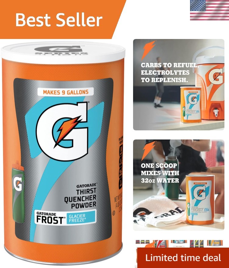 Frost Glacier Freeze Thirst Quencher Powder, 76.5 Ounce – Perfect for Athletes