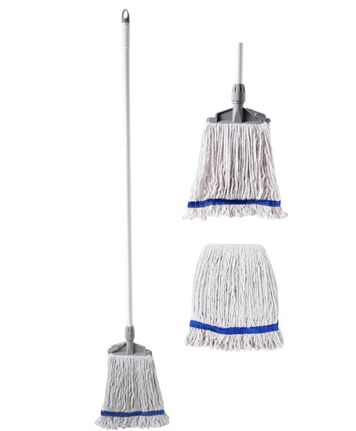 Commercial String Mop with Extra Replacement Mop Head Adjustable 42.9”-70.5”