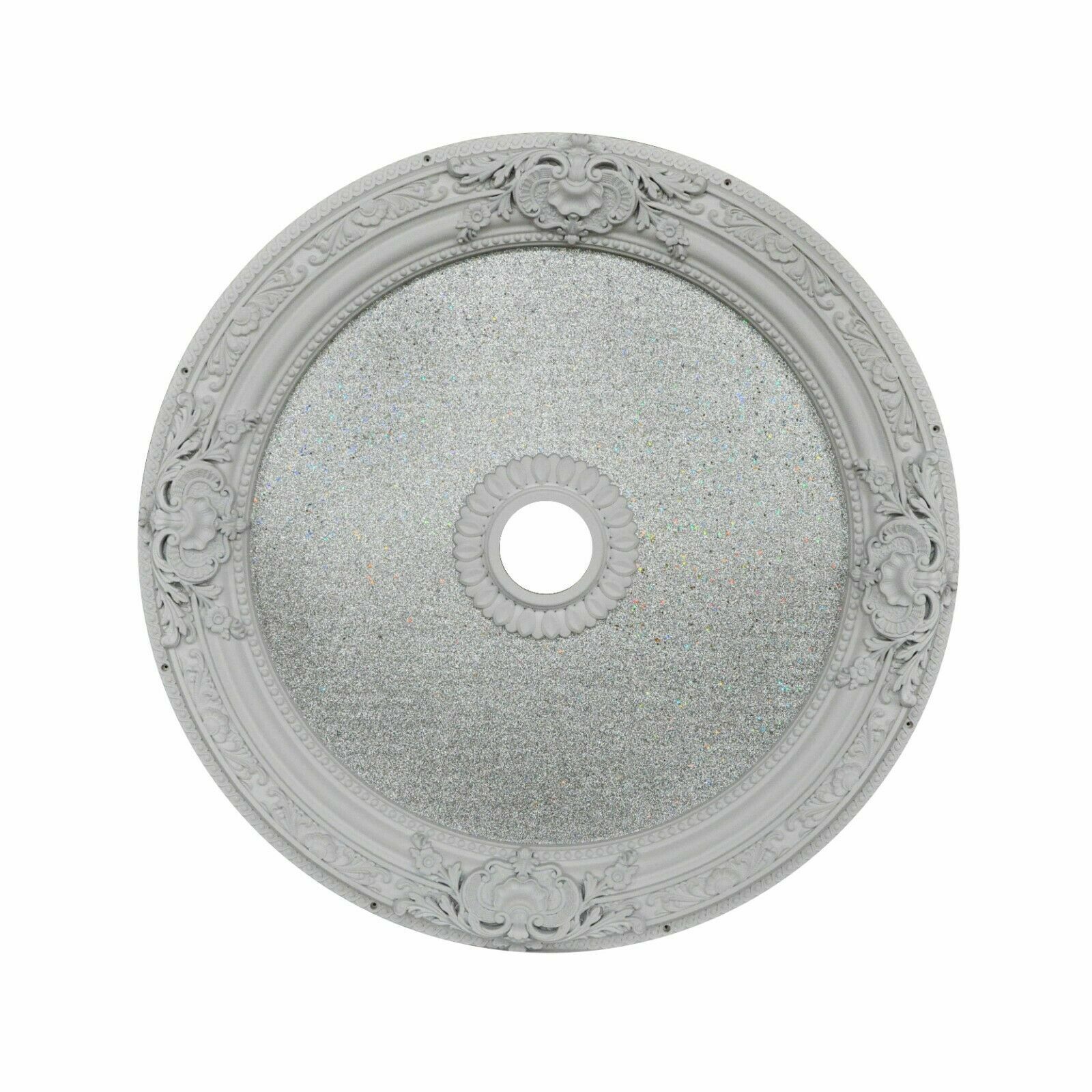 36″ Round Chandelier Ceiling Medallion Silver Foyer Dining Living Room Bedroom