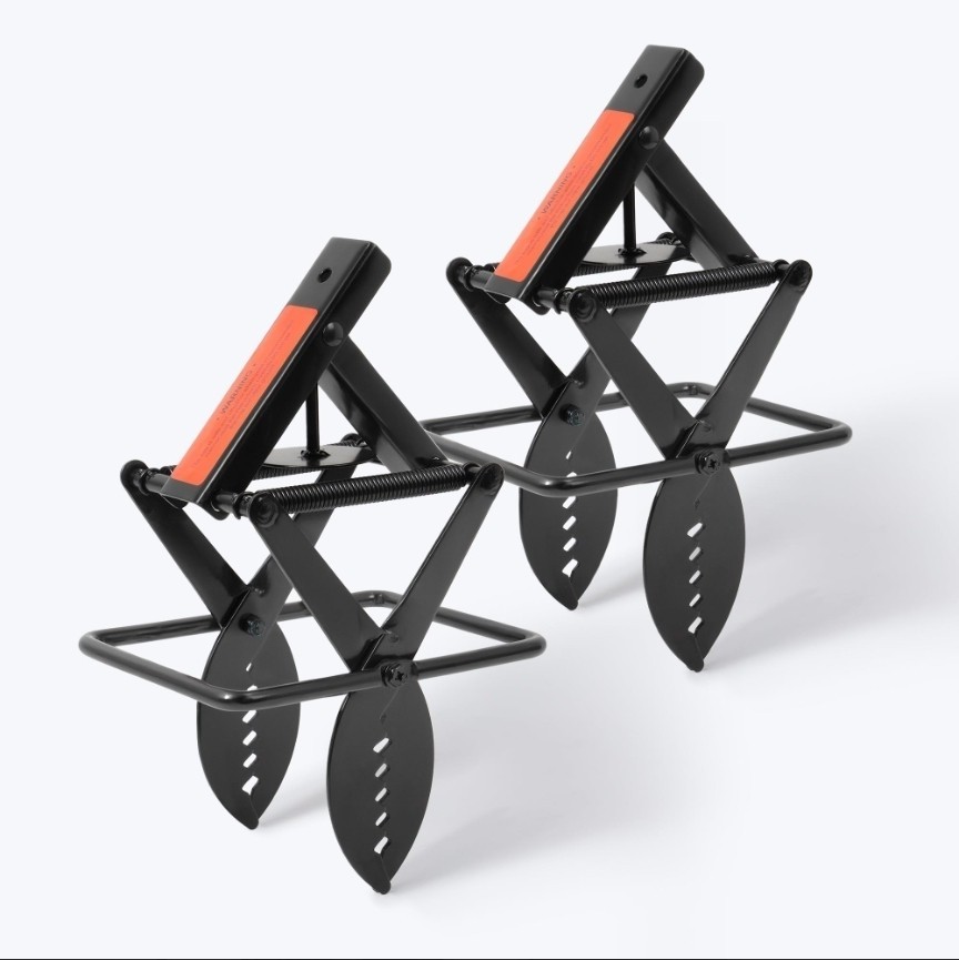 2 Pack Scissor Trap Mole Traps Kill Control Black & Orange Metal Finish