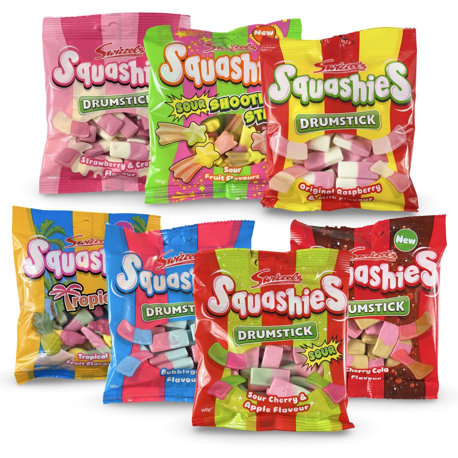 Swizzels Squashies Imported Candy – 100 g Bag | Choose Flavor | Soft & Squishy S