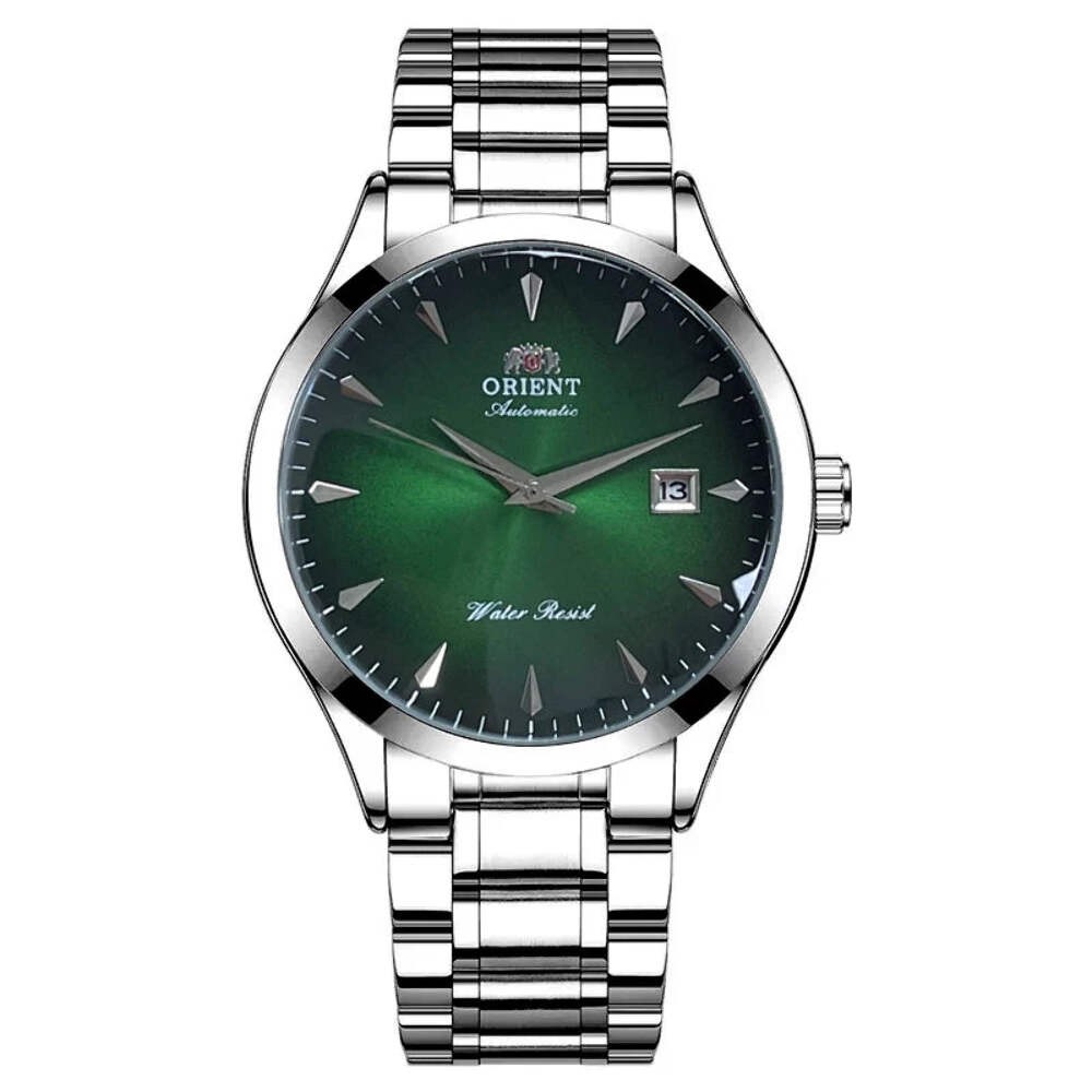 Orient Automatic Men’s Watch, Black Dial Stainless Steel Band, Water Resistant C