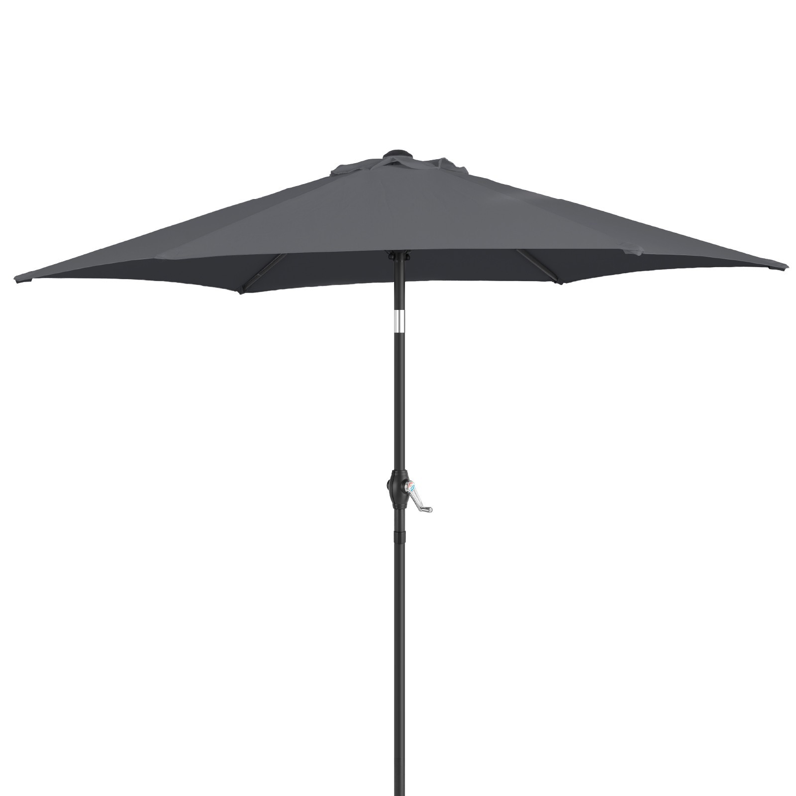 7.5FT Round Out Patio Umbrella Tilt Adjustment Crank Lift System Waterproof UV