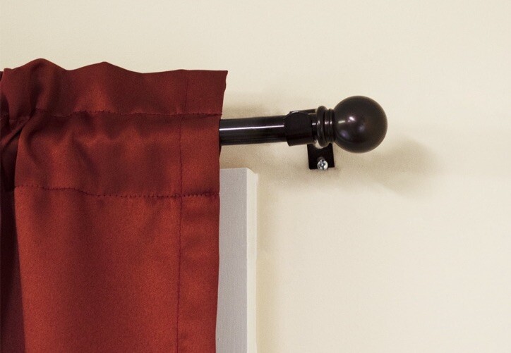2- Mainstays Adjustable 48”-84” Bronze Ball Curtain Rod Bronze 5/8” New