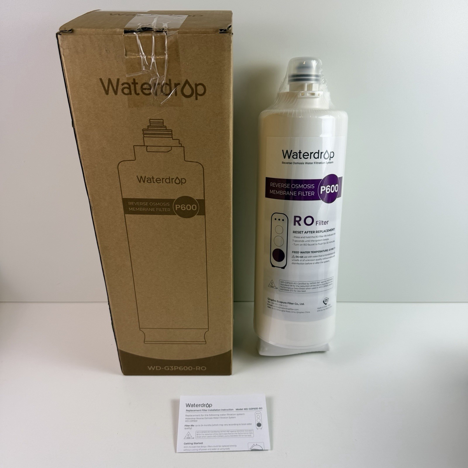 Waterdrop WD-G3P600-RO Filter for WD-G3P600 Reverse Osmosis System Sealed