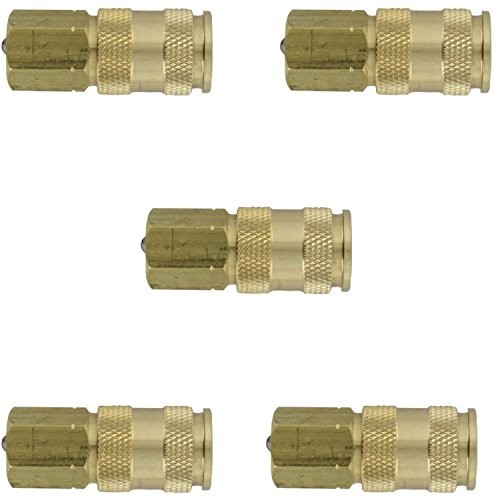 Industries Inc. 764 HI-Flo V-Style’ A,M,V-Feet 1/4-Inch Brass Body, 5 Pack