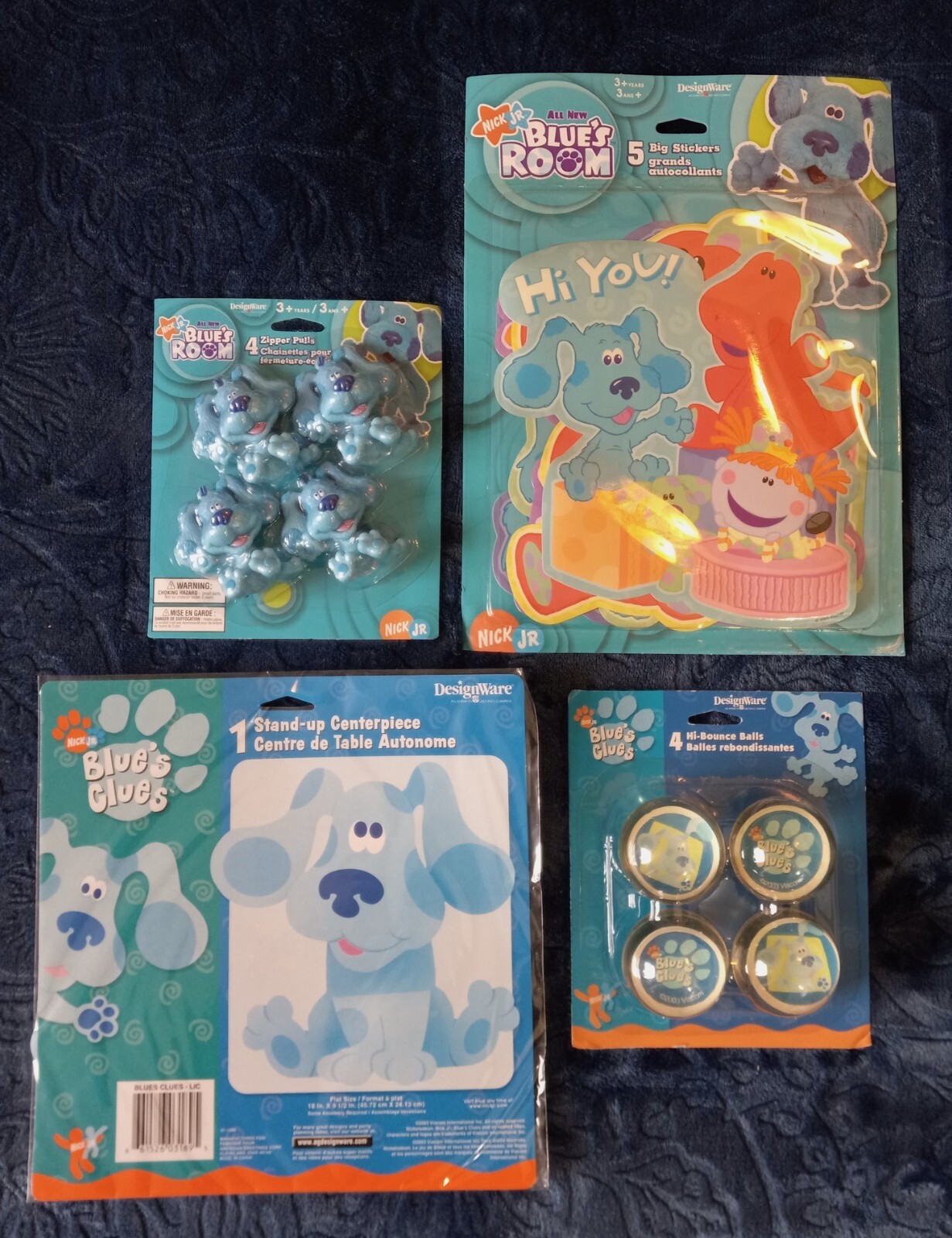 Blue’s Clues Nick Jr. Four Piece Party Favors Designware 2005