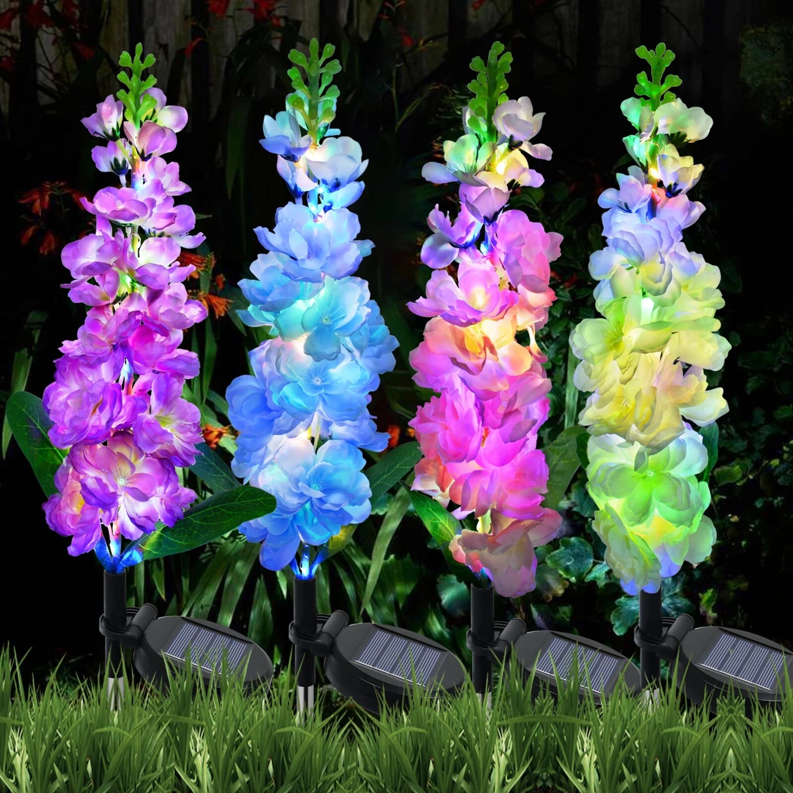 28 LED Solar Garden Decor Outdoor Flowers Lights Stake Wedding Yard Patio Lawn