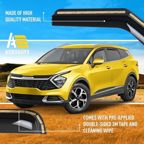 Extra Durable Window Deflectors in-Channel Window Visors For Kia Sportage 23-26