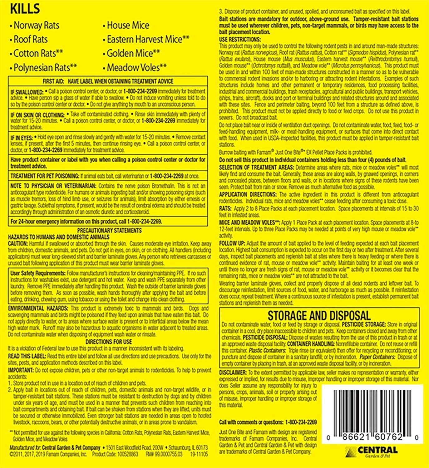 Effective Bromethalin Rodent Control Chunks 88ct – Easy Use for Rural Areas