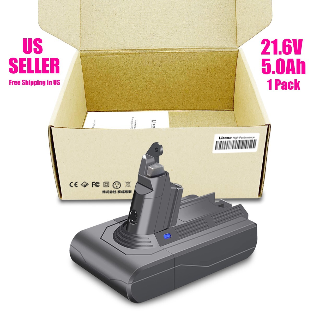 Battery For Dyson Handheld Cleaner Battery V6 SV03 SV04 SV05 DC58 5.0AH Battery