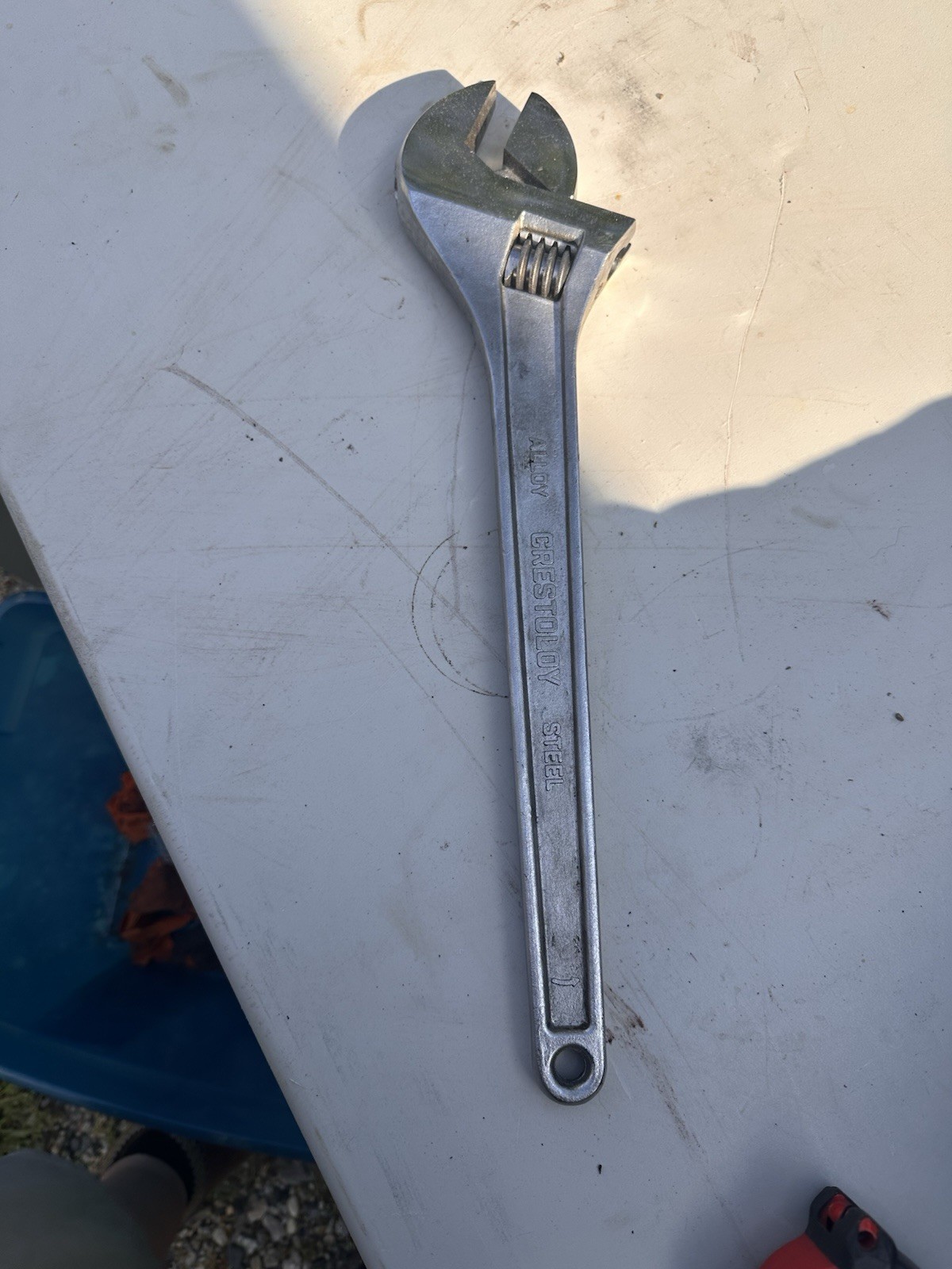 CRESCENT 18” Adjustable Wrench CRESTOLOY MADE IN USA CAP 2-1/16” Tapered Handle