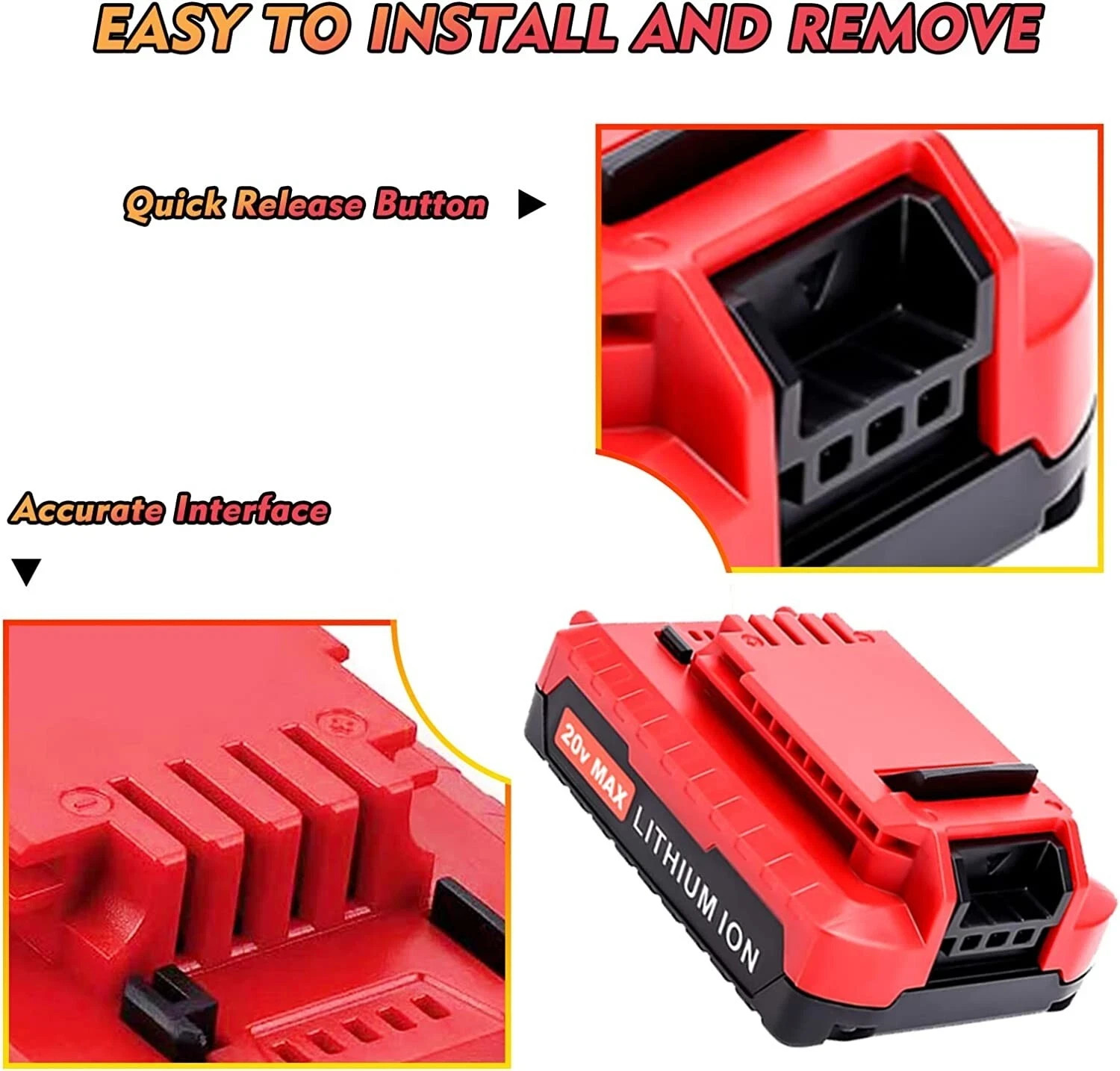 2PACK For PORTER CABLE 20V Lithium-Ion 20 Volt Max 4.0AH Battery PCC680L PCC685L