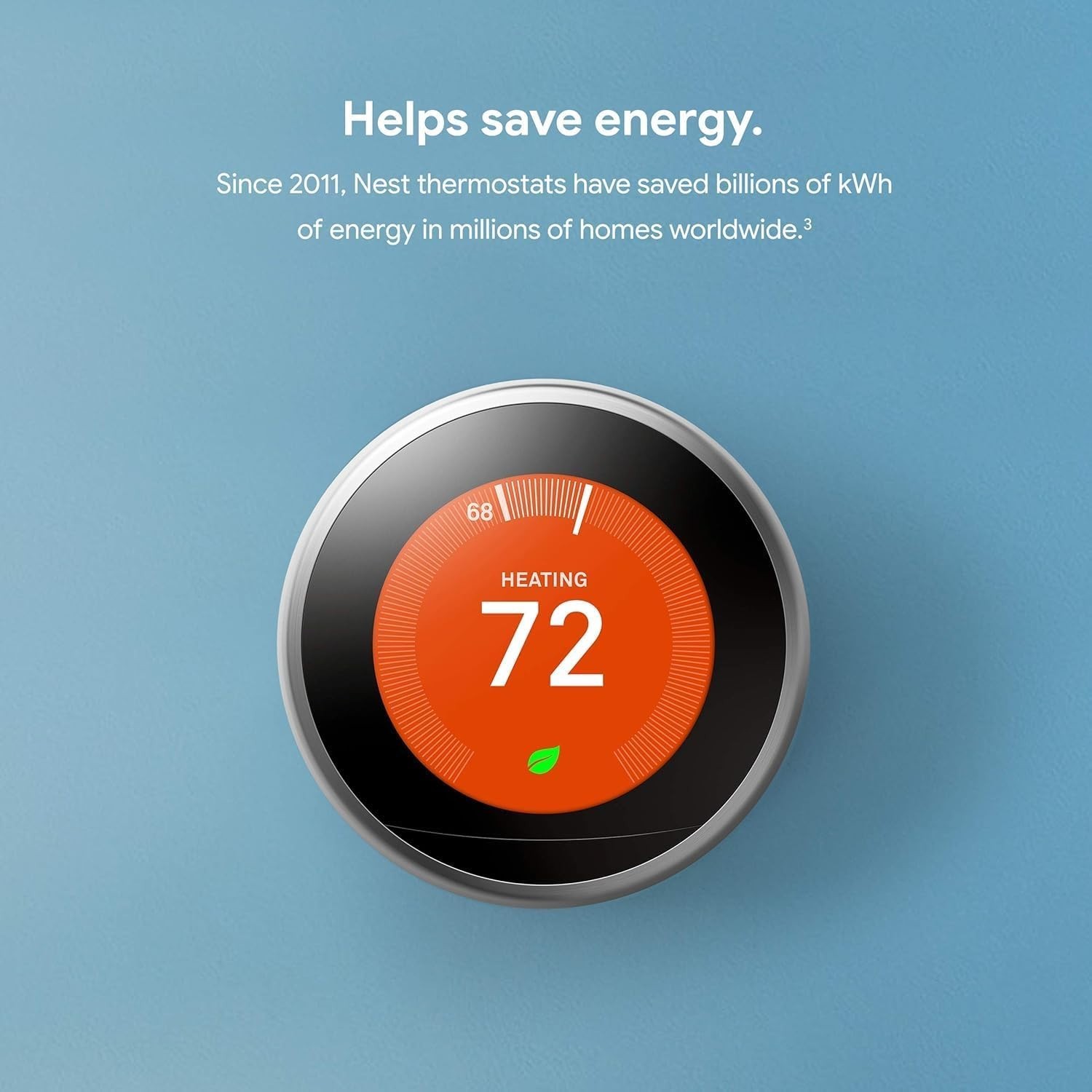 Google Nest Learning Thermostat 3rd Gen Used Good Condition (Stainless Steel)