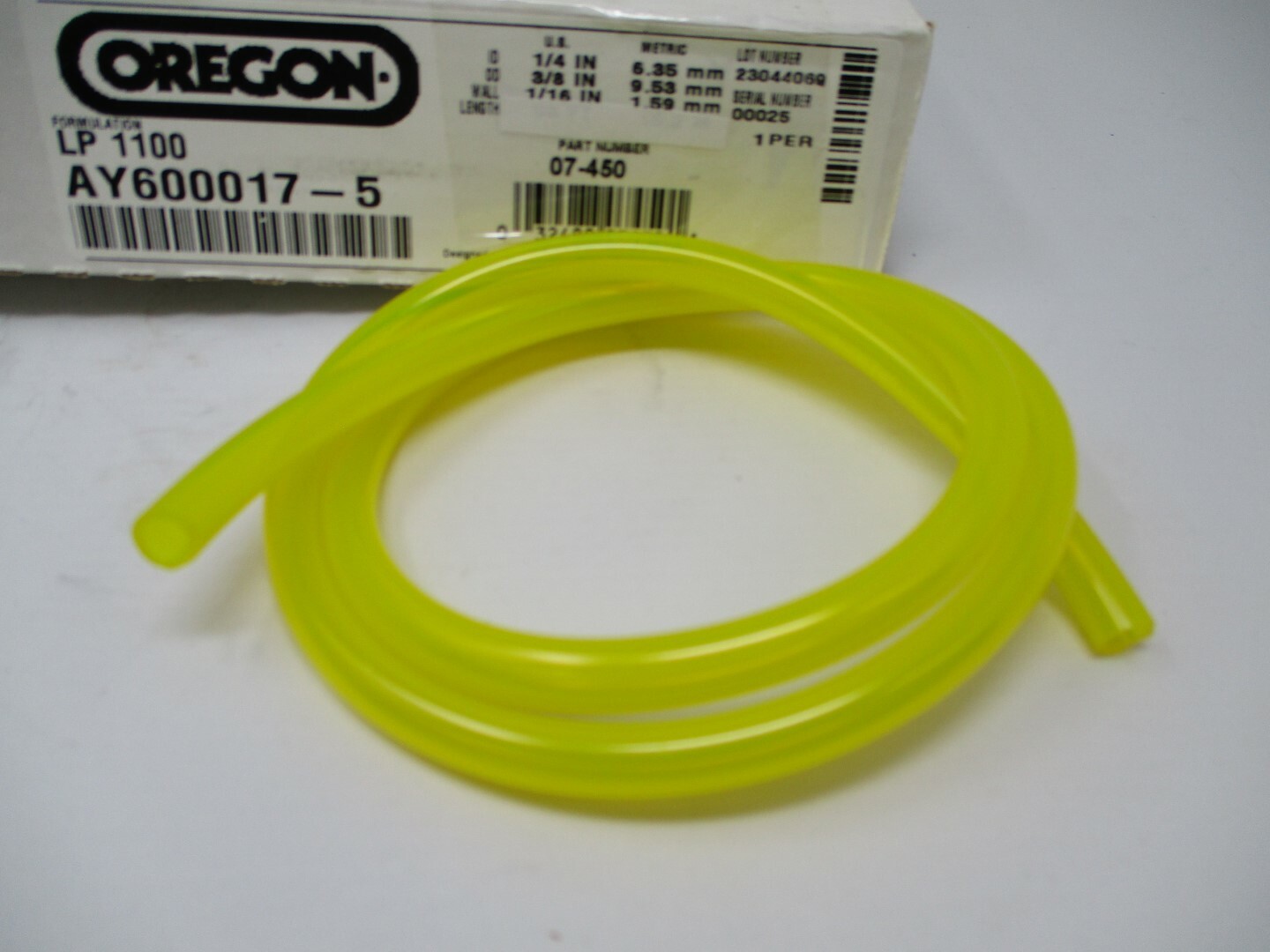 Oregon 07-450 3 Feet or 36 inches Tygon Fuel Gas Line ¼” Inner Diameter