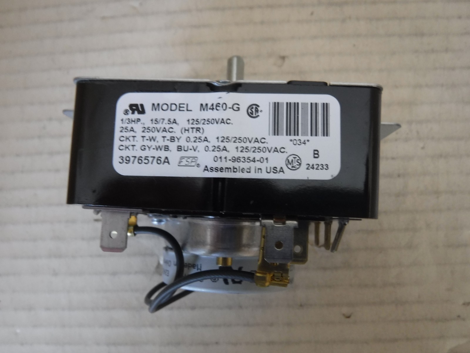 Genuine OEM Whirlpool WP3976576 3976576 Dryer Electrical Timer – Silver/Black