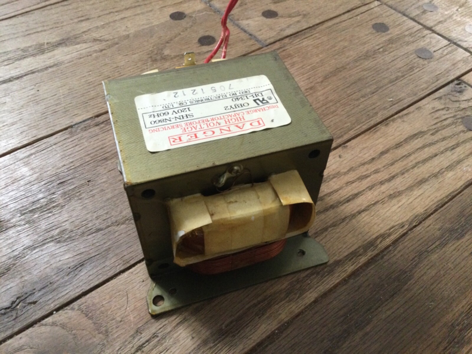 DEO BO Electronic GE Microwave High Voltage Transformer SHN-N860, DB-1340