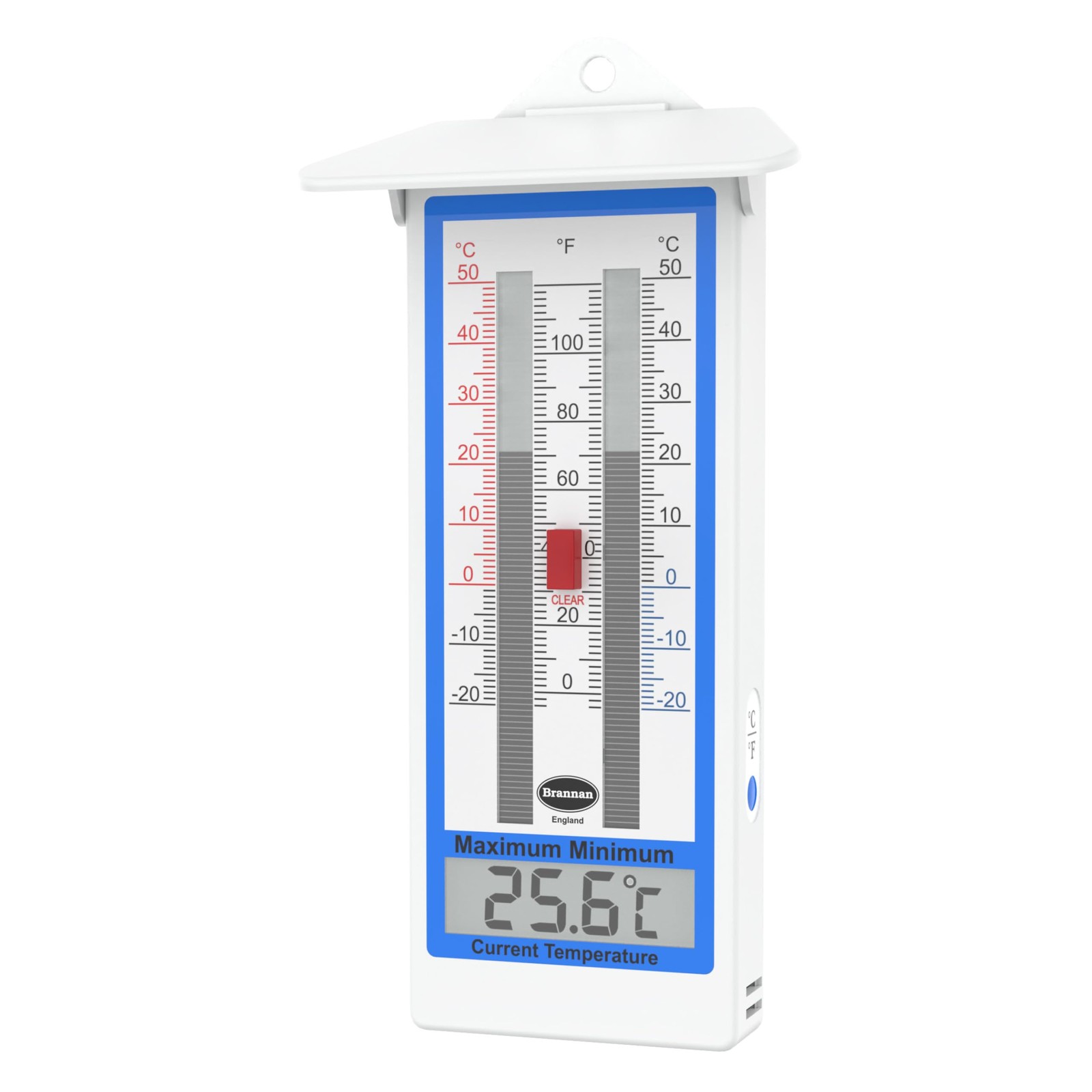 Digital Greenhouse Thermometer – Max Min 203 x 100 x 30 mm, White Case