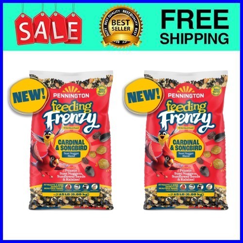 Pennington Feeding Frenzy Cardinal & Songbird Bird Food 15 lb 2-Pack