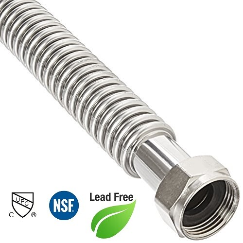 1-PC 1″ FIP X 24″ Corrugated Stainless Water Heater Supply Connector Hose Lines
