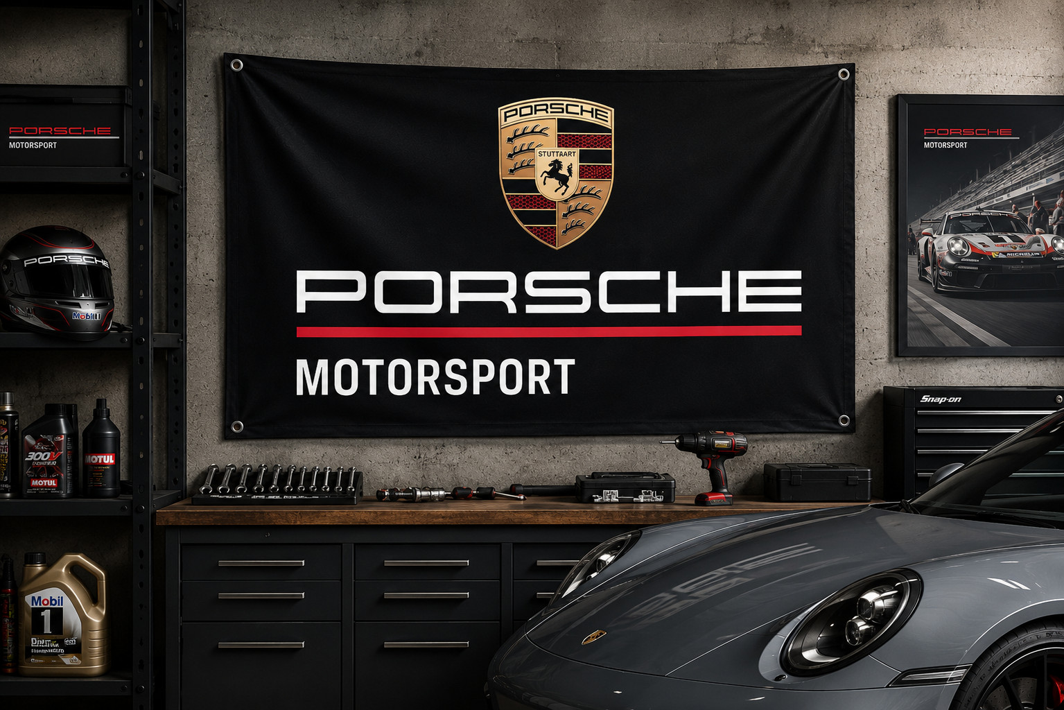 Porsche Motorsport Wall Flag 3x5ft Polyester Home Decors Idea