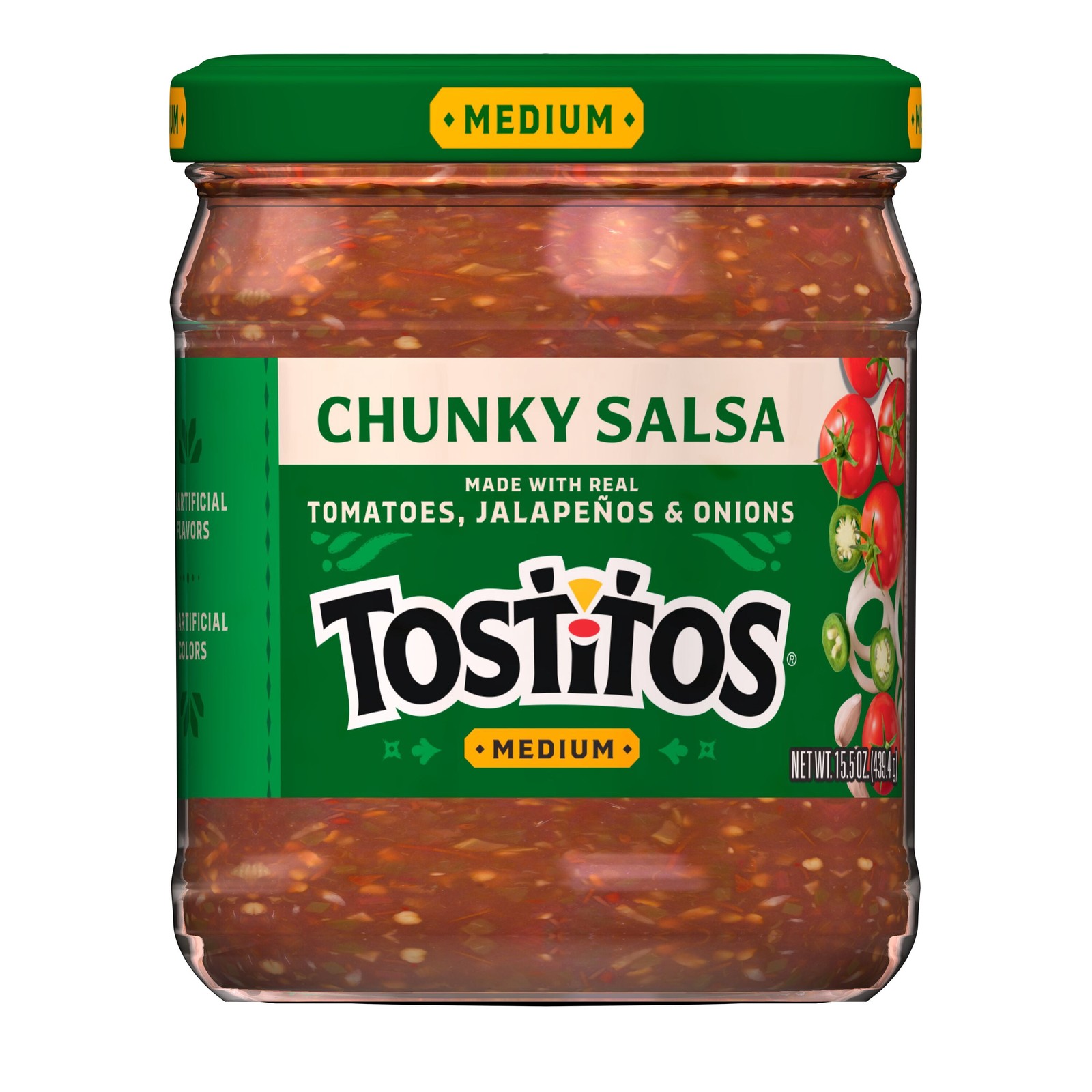 Medium Chunky Salsa, No Artificial Colors, No Artificial Flavors, 15.5 Oz Jar