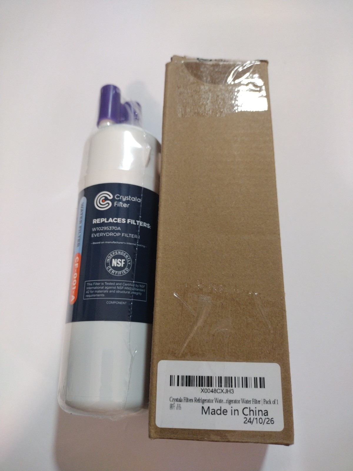 Water Filter CF-001-A By Crystala Filter Replaces W1029537OA Everydrop Filter