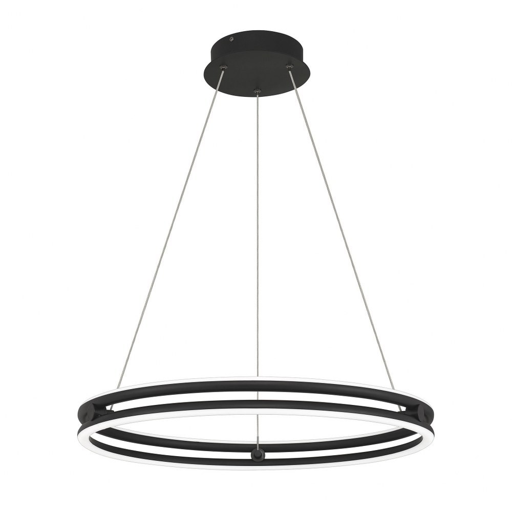 Graves – 47W 1 LED Pendant in Transitional style – 24 Inches wide by 2.25 Inches