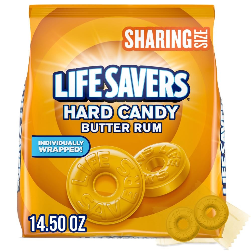 LIFE SAVERS Butter Rum Individually Wrapped Hard Candy, 14.5Ounce Sharing Siz…