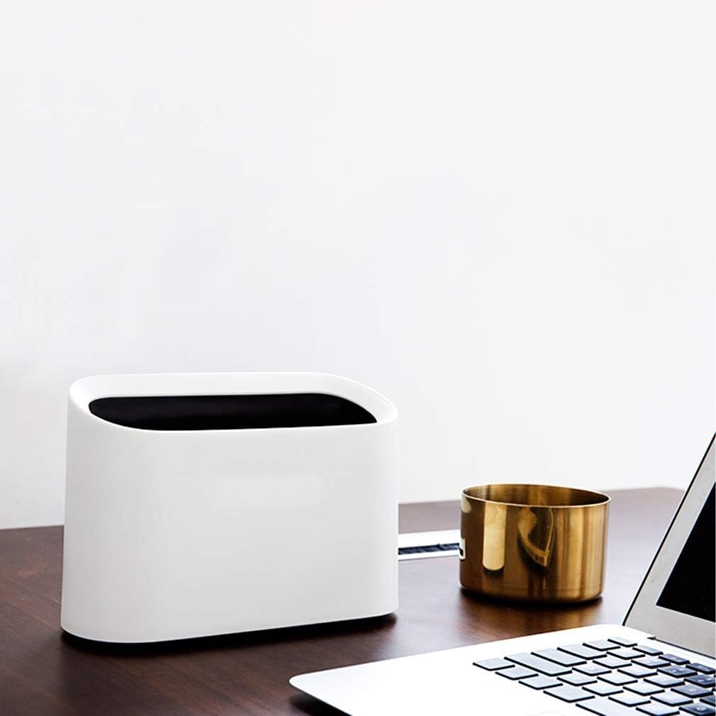 Mini Countertop Trash Can,Tiny Desktop Trash Can,White 0.4 Gal | Small Garbage