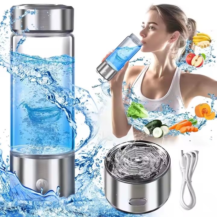 Hydrogen Rich Alkaline Water Ionizer Generator Bottle Cup Portable Mug 420ml USB