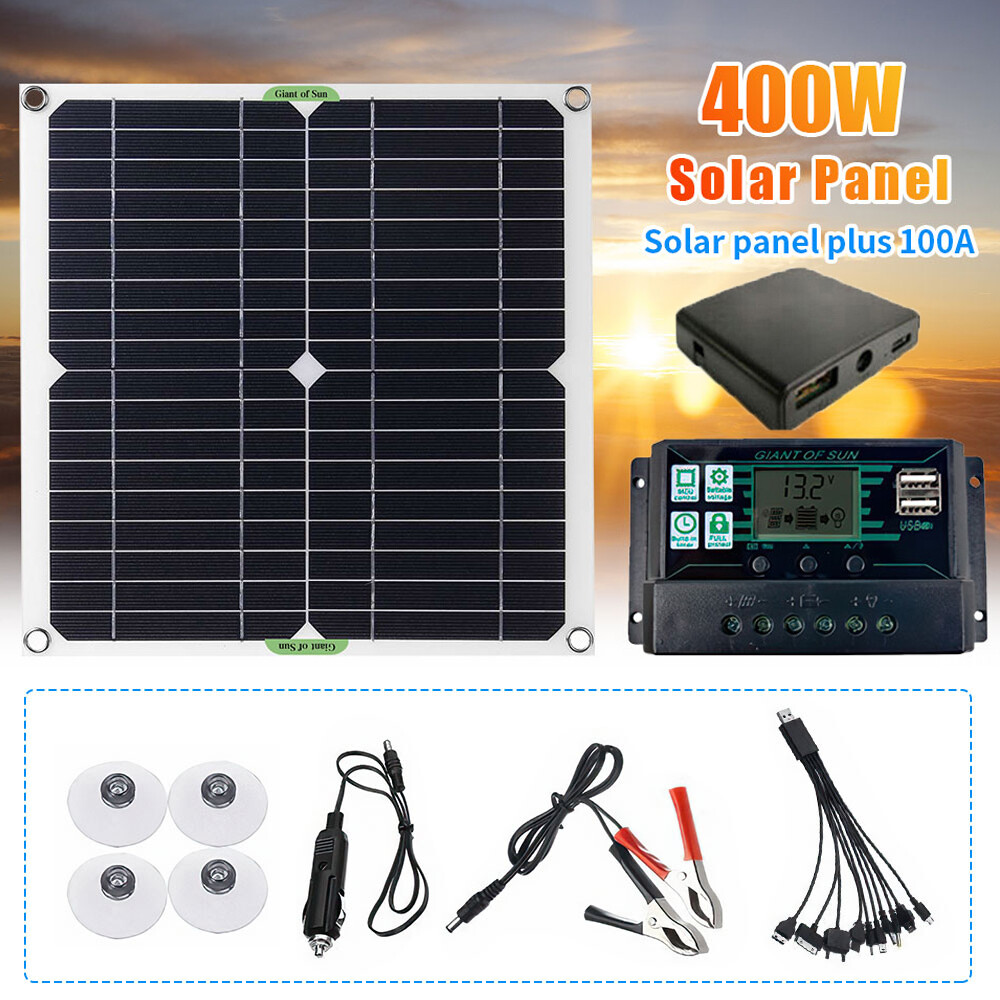 6000W Complete Generator with 400W Solar Panel Power Charger 110V Grid System US