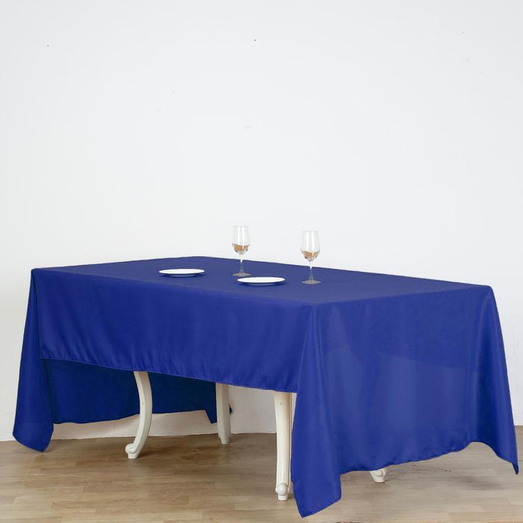 ROYAL BLUE 60×126 RECTANGLE POLYESTER TABLECLOTH Wedding Catering Kitchen Dinner