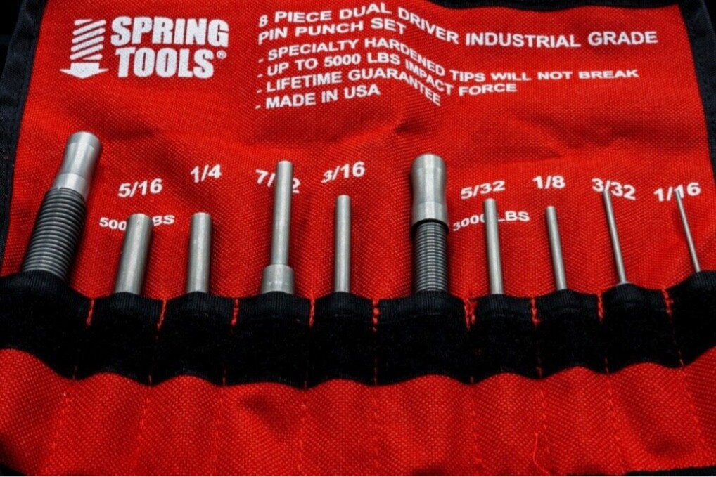 SPRING TOOLS #IPPS20 – INDUSTRIAL INTERCHANGABLE HAMMERLESS STEEL PUNCH SET