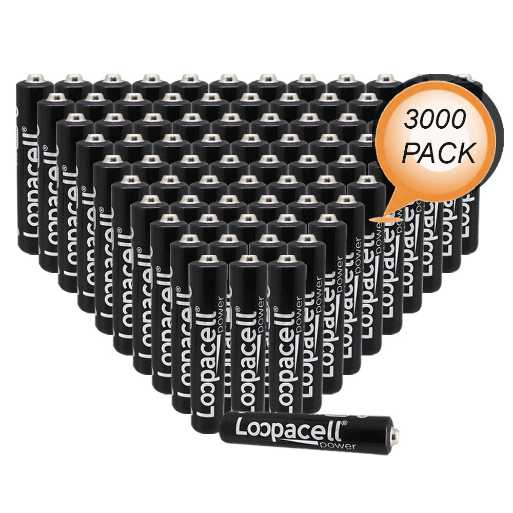 3000x Loopacell AAAA Alkaline Battery Wholesale Pack