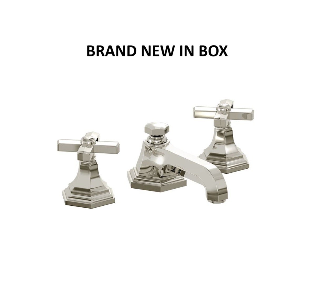 BRAND NEW IN BOX!! KALLISTA “FOR TOWN” NICKEL SILVER BATHROOM FAUCET