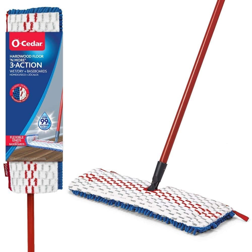 O-Cedar Professional Dual-Action Microfiber Flip Mop Reusable Washable