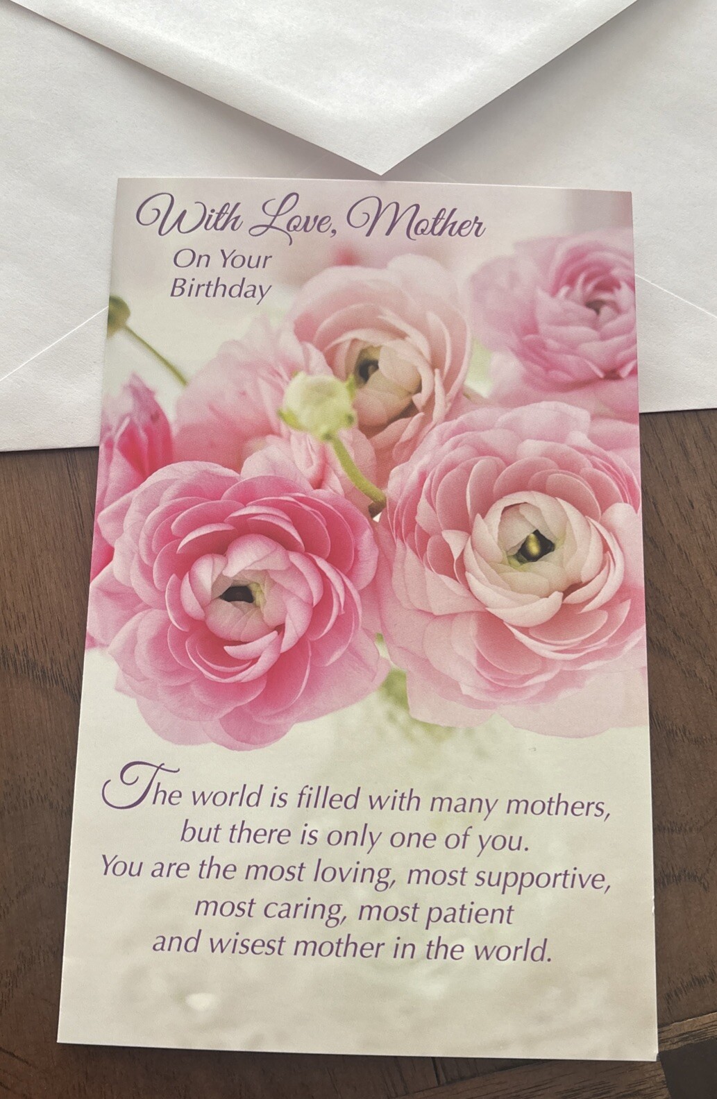 Birthday Mother With Love Grateful 5’x7.75″ Stockwell Greeting Card