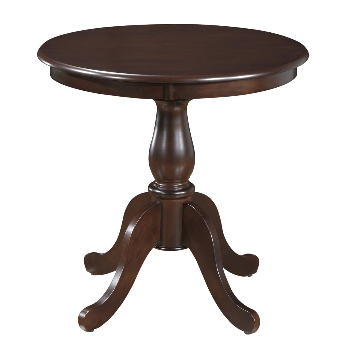 30 Espresso Rounded Solid Manufactured Wood And Solid Wood Pedestal Base Dining