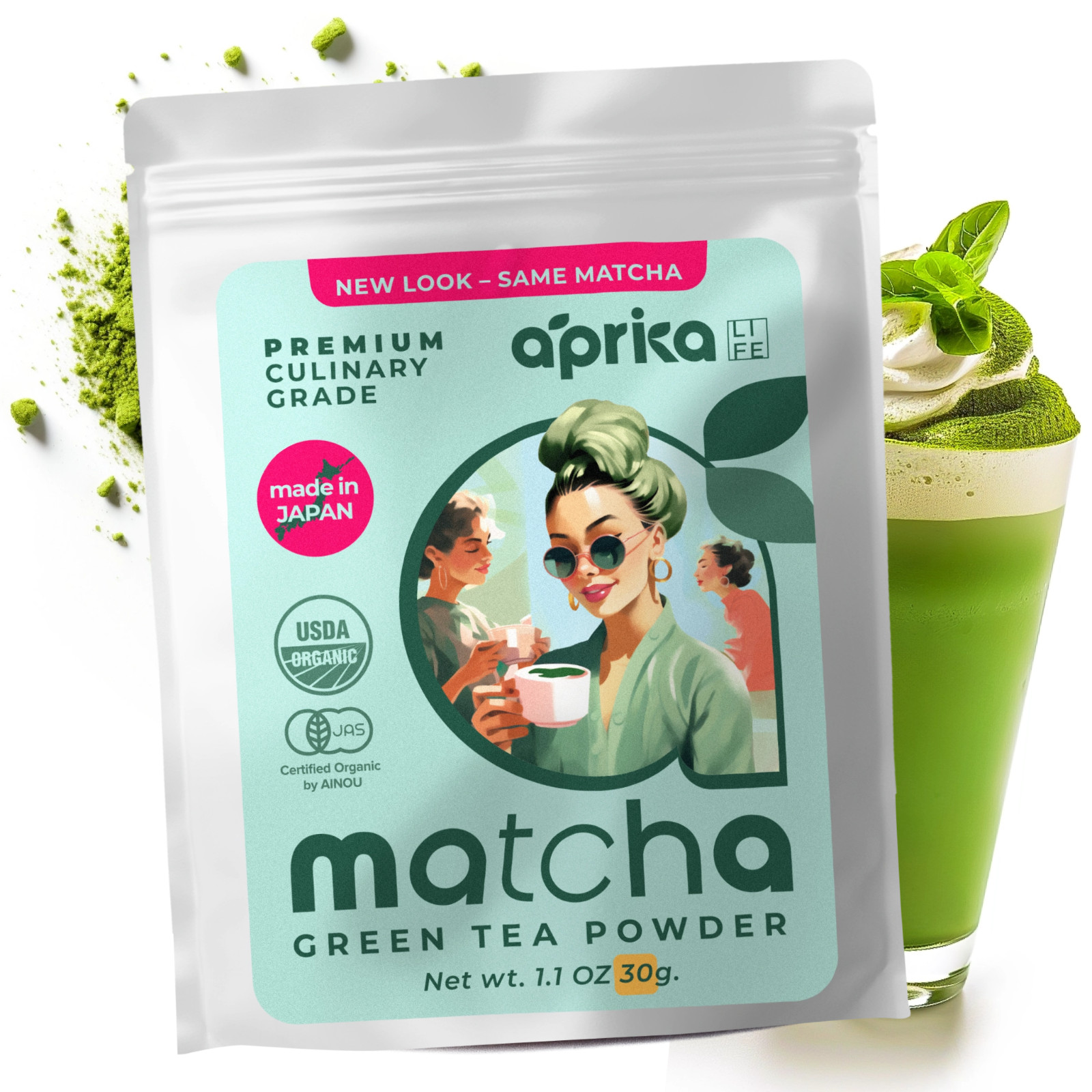 Premium Culinary Grade Organic Japanese Matcha Green Tea Powder 30g