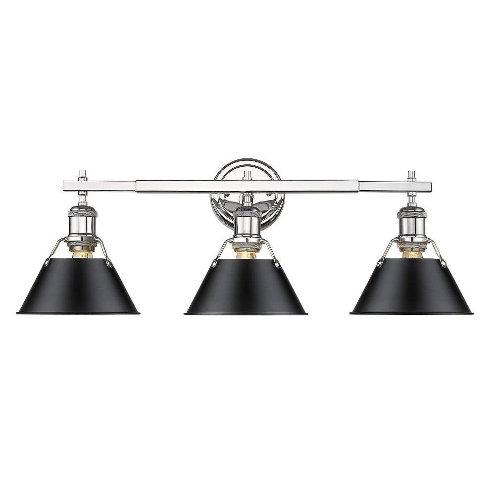 3 Light Vanity Light in Vintage style – 10 Inches high by 24.25 Inches