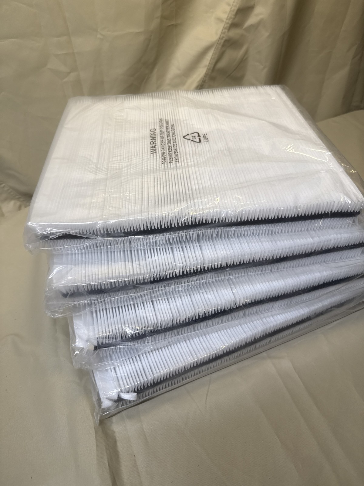 Unbranded Flat Panel Air Purifier Filters Pleated White New